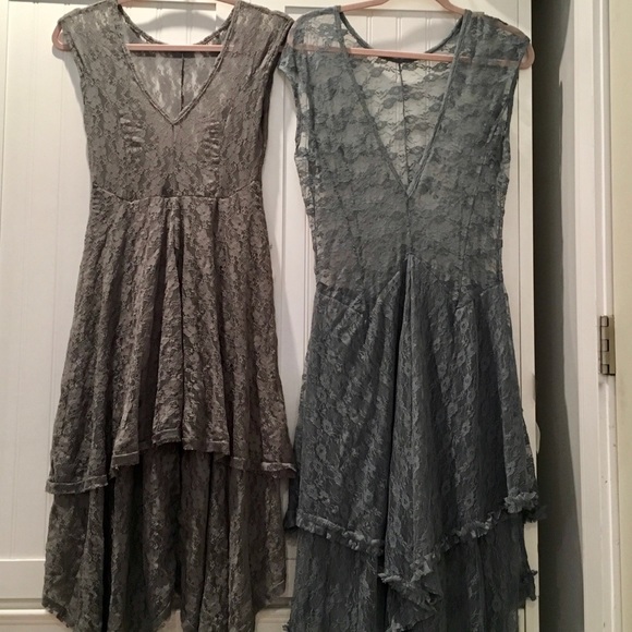 Dresses & Skirts - DARK GRAY BOHO LACE MAXI DRESS SIZE S/M